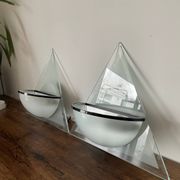 Pair of Illo wall lamps for Lamperti, 1980s, made in Italy