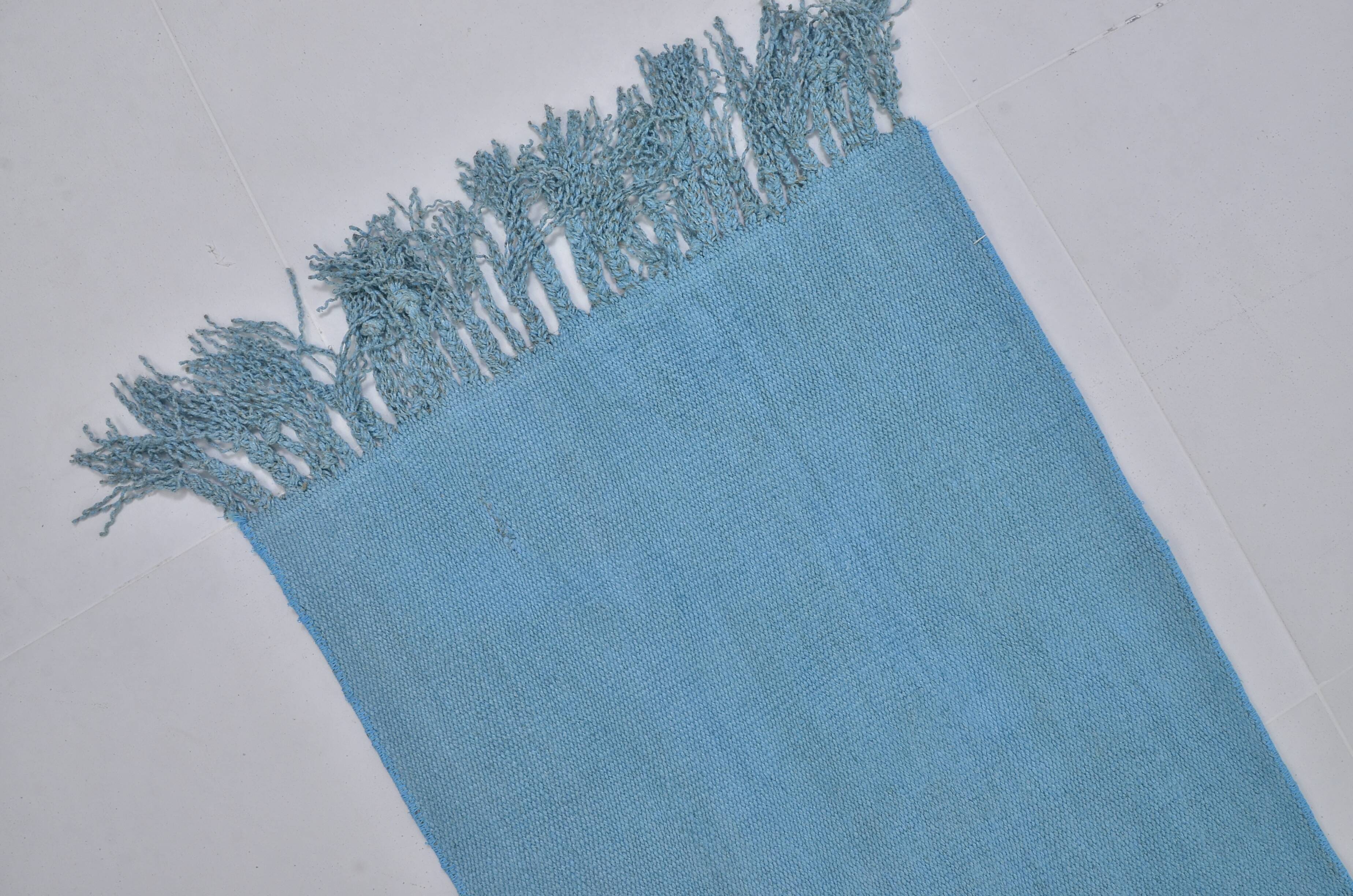 Blue Vintage handmade Hemp Runner sku 3911