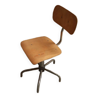 Adjustable industrial stool chair 1960s/70s vintage design in iron