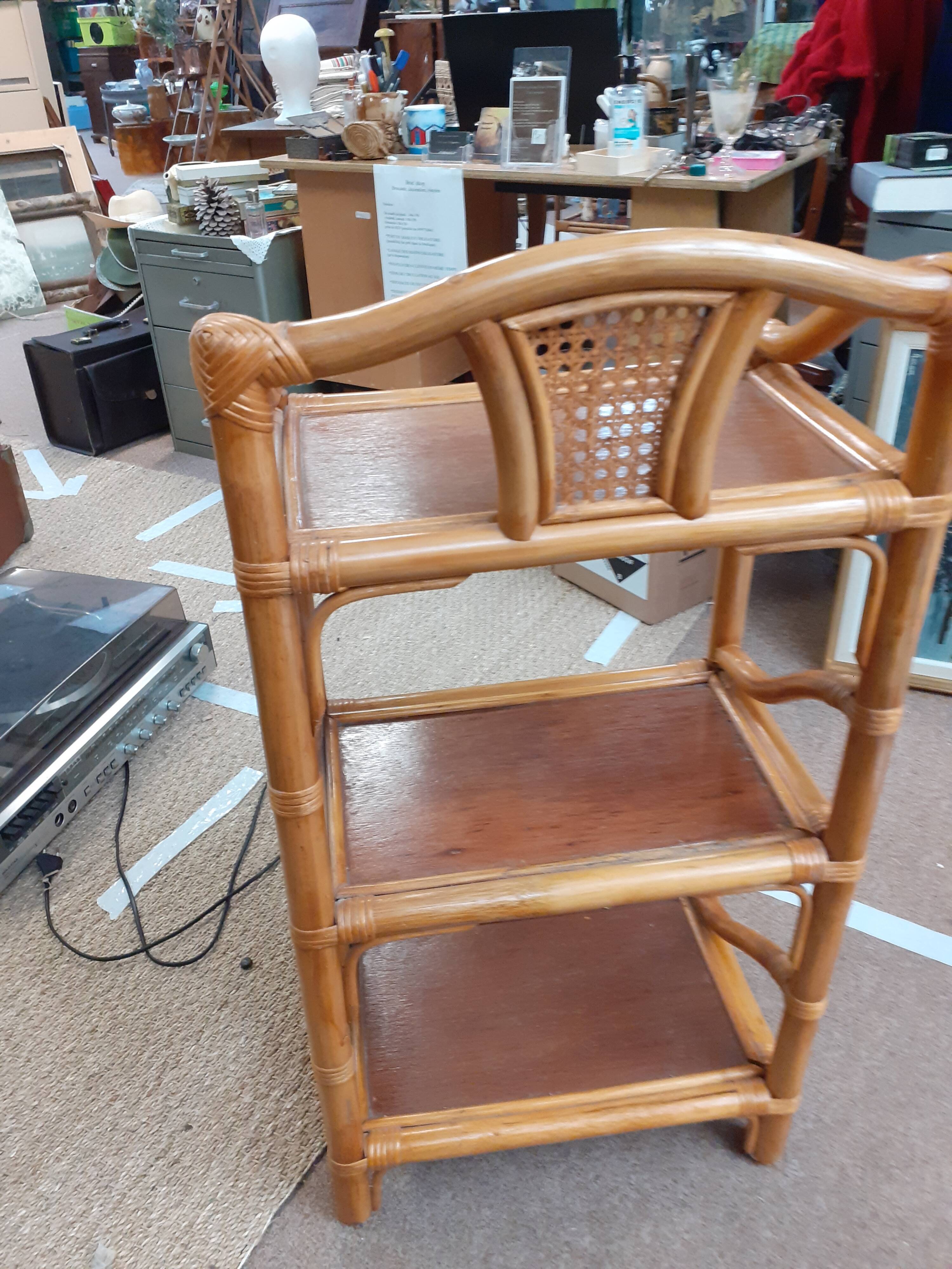 Rattan and canning shelf