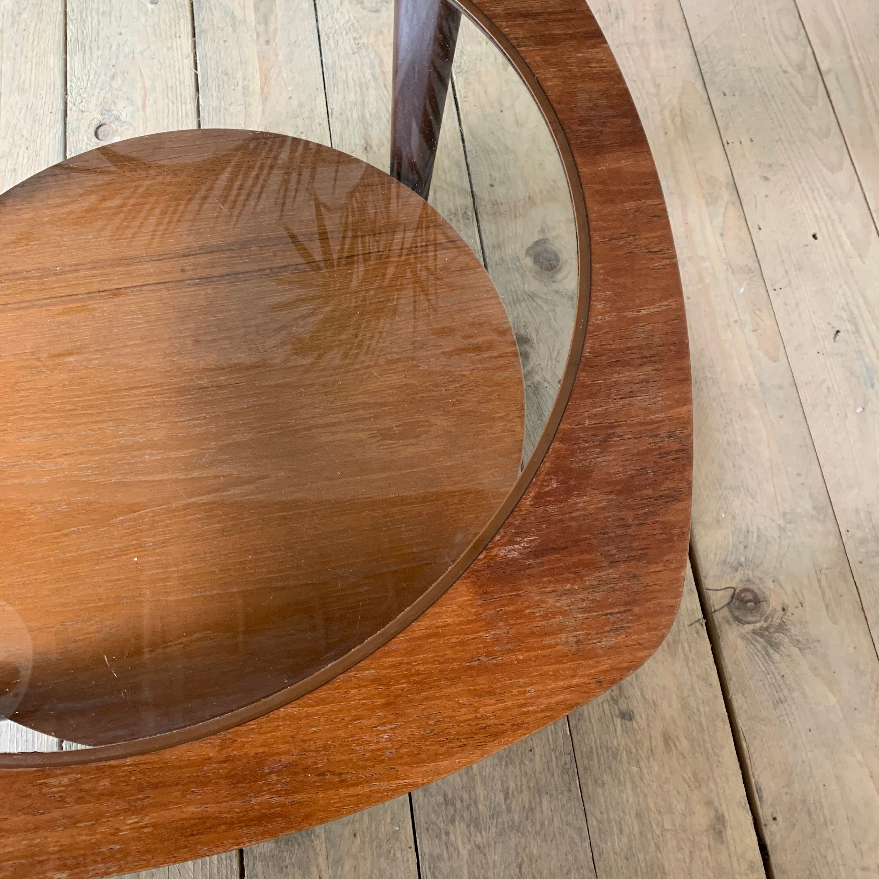 Square coffee table teak magazine, scandinavian style