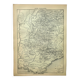 Antique engraving 1898, French Alps, map, mountain • Lithograph, original illustration