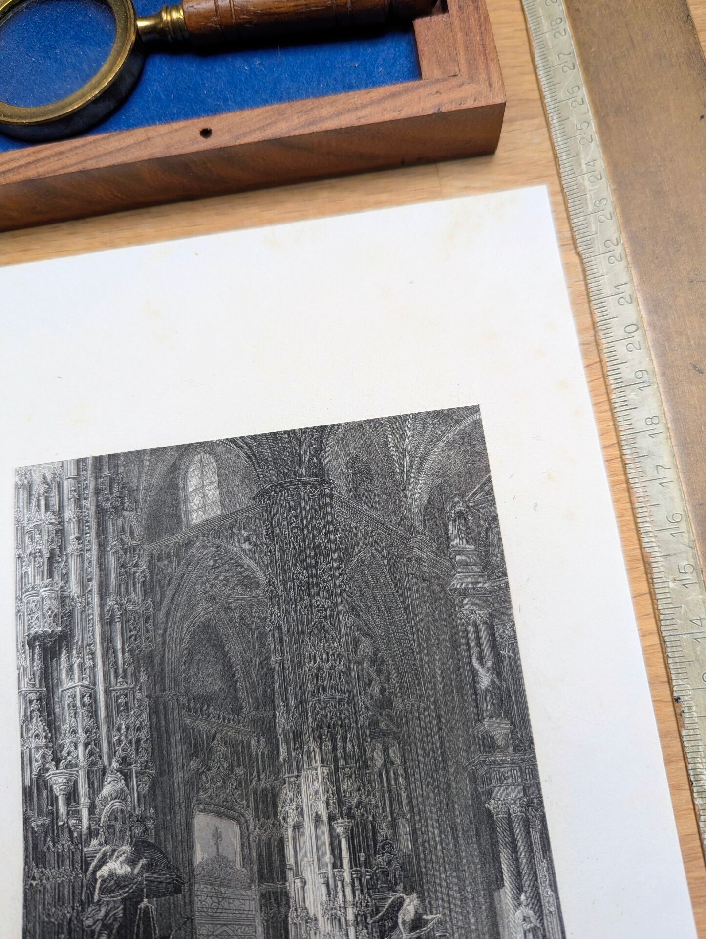 Cathédrale de Xerez, gravure, imprimée en 1841