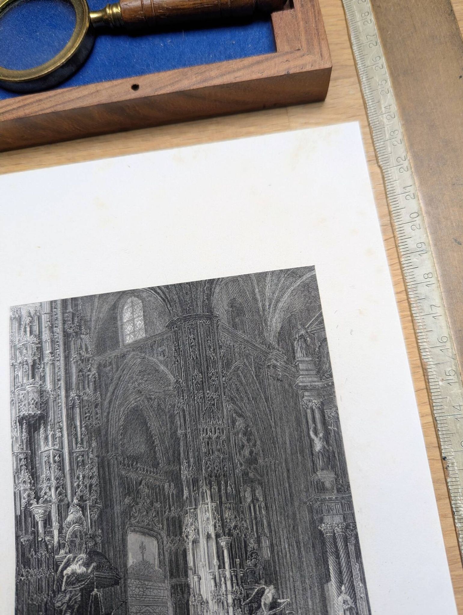 Cathedral of Xerez, vintage engraving, printed in 1841.