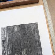 Cathedral of Xerez, vintage engraving, printed in 1841.