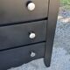 Chest of drawers of the 40s lacquered black 3 drawers