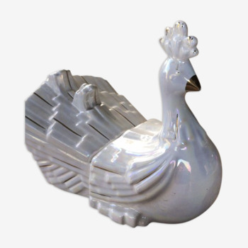 Vintage ceramic swan candy box