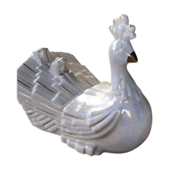 Vintage ceramic swan candy box