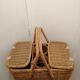 Picnic basket year 1960 vintage wicker