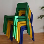 Set of 6 Altaïr chairs at Stamp by Henry Massonnet 80s era Menphis Postmodernism