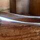 Silver metal sugar tongs from the Gombault house for tea time.
