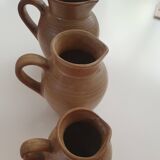Set of 3 Village stoneware pots