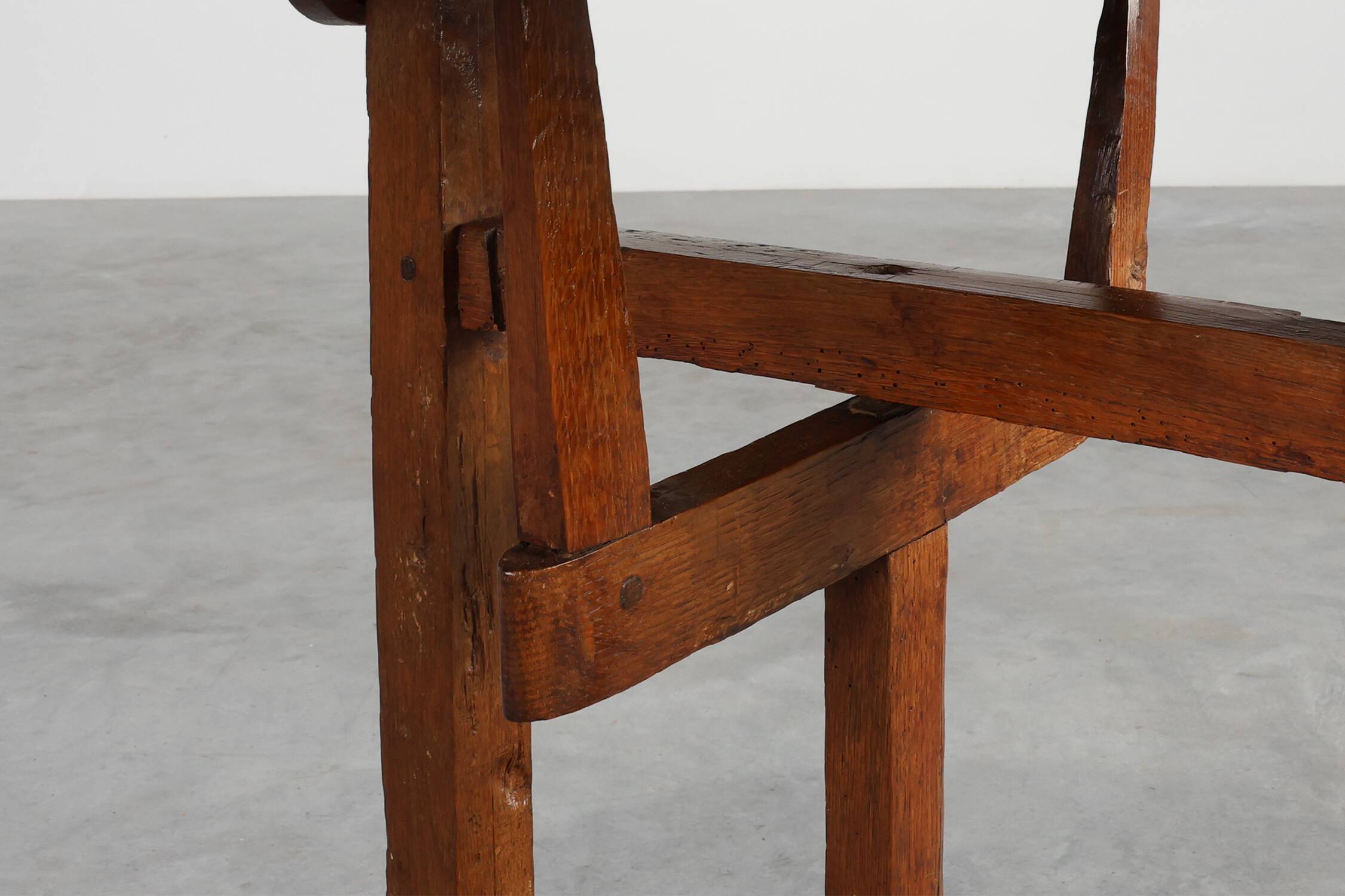 Antique oak Tilt top side table, France ca. 1800