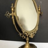 Gilded bronze table mirror