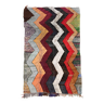 Berber carpet Kilim Boucherouite graphic multicolored 287x152cm
