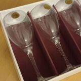 6 crystal wine glasses