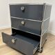 USM Haller rolling cabinet in Anthracite Grey