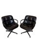 Paire de Fauteuils "Executive" Pollock pour Knoll - Cuir Noir