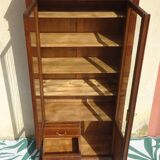 Small display case in oak and old glass