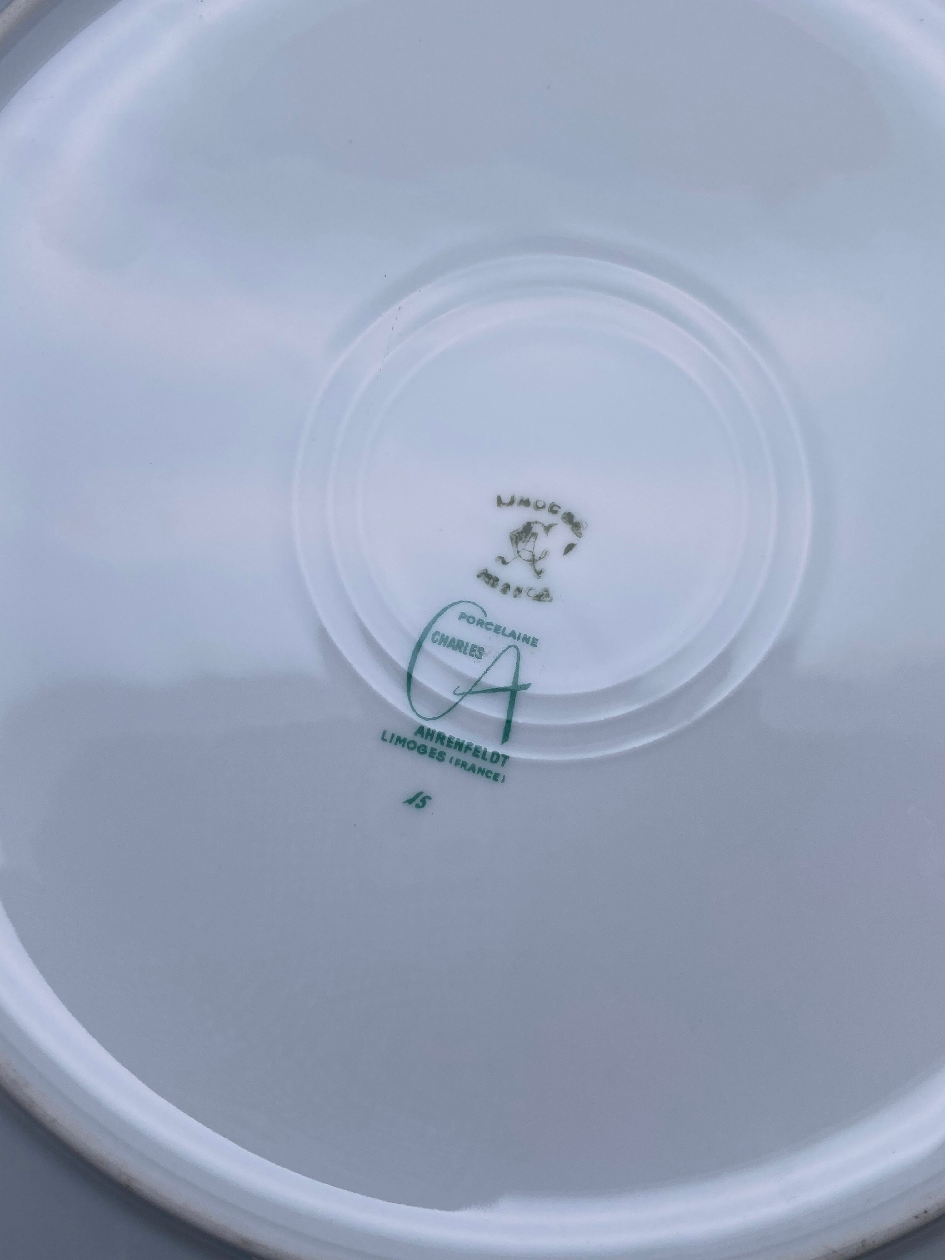 Serving dish with cakes Limoges gold edging