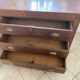 Old and authentic workshop counter with 3 large oak drawers.