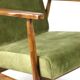 Vintage green olive easy chair, 1970s