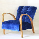 1940s italian art deco velvet armchair