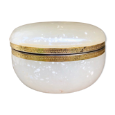 Old alabaster powder box