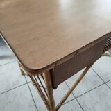 Louis Sognot rattan and bamboo desk