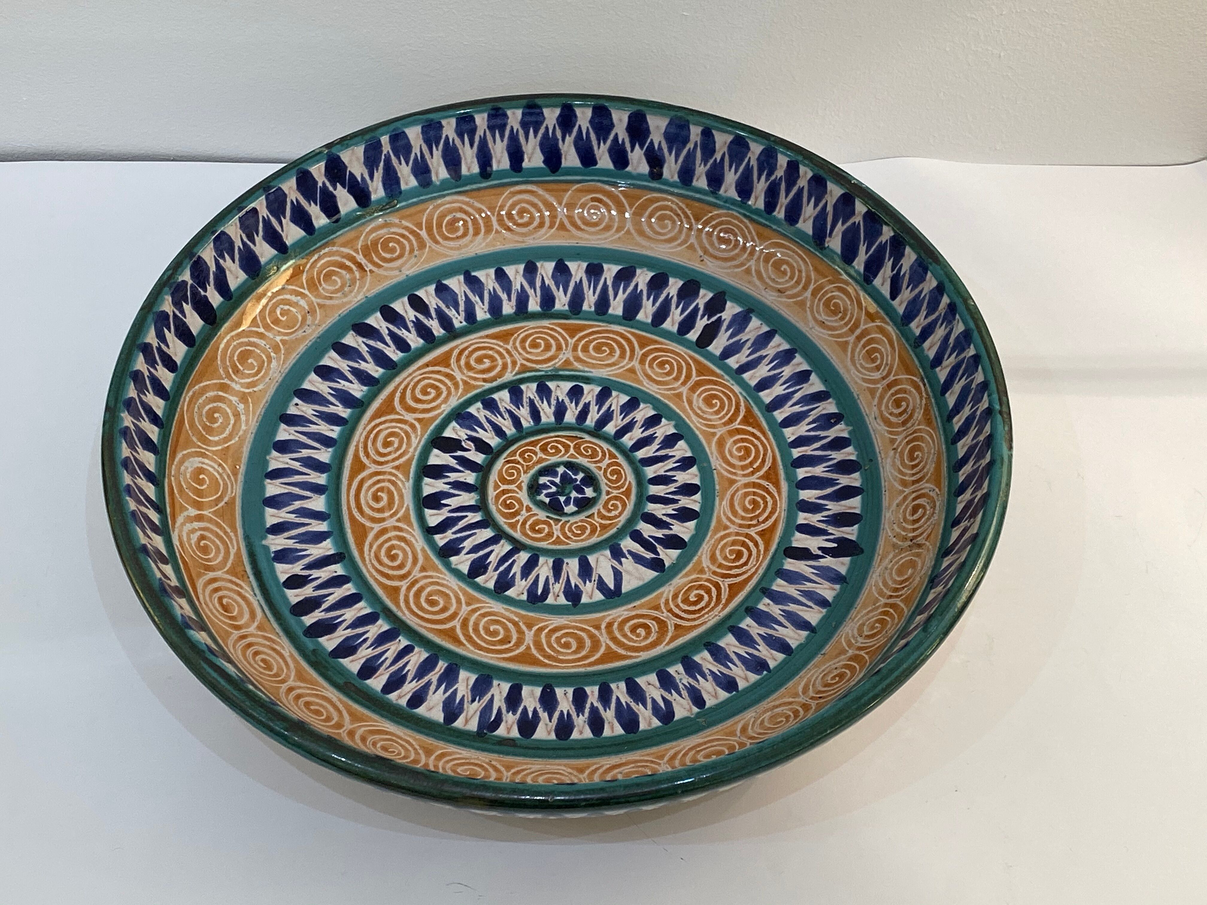 Ceramic plate by Robert Picault - Vallauris 1960