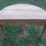 Table demi lune époque Napoléon III en noyer