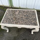 Regency style coffee table with marble top