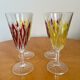 Ensemble de 4 flutes verres à vin anciens