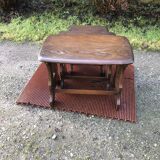 Vintage English nesting tables in elm.