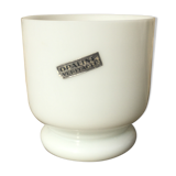 White opaline pot