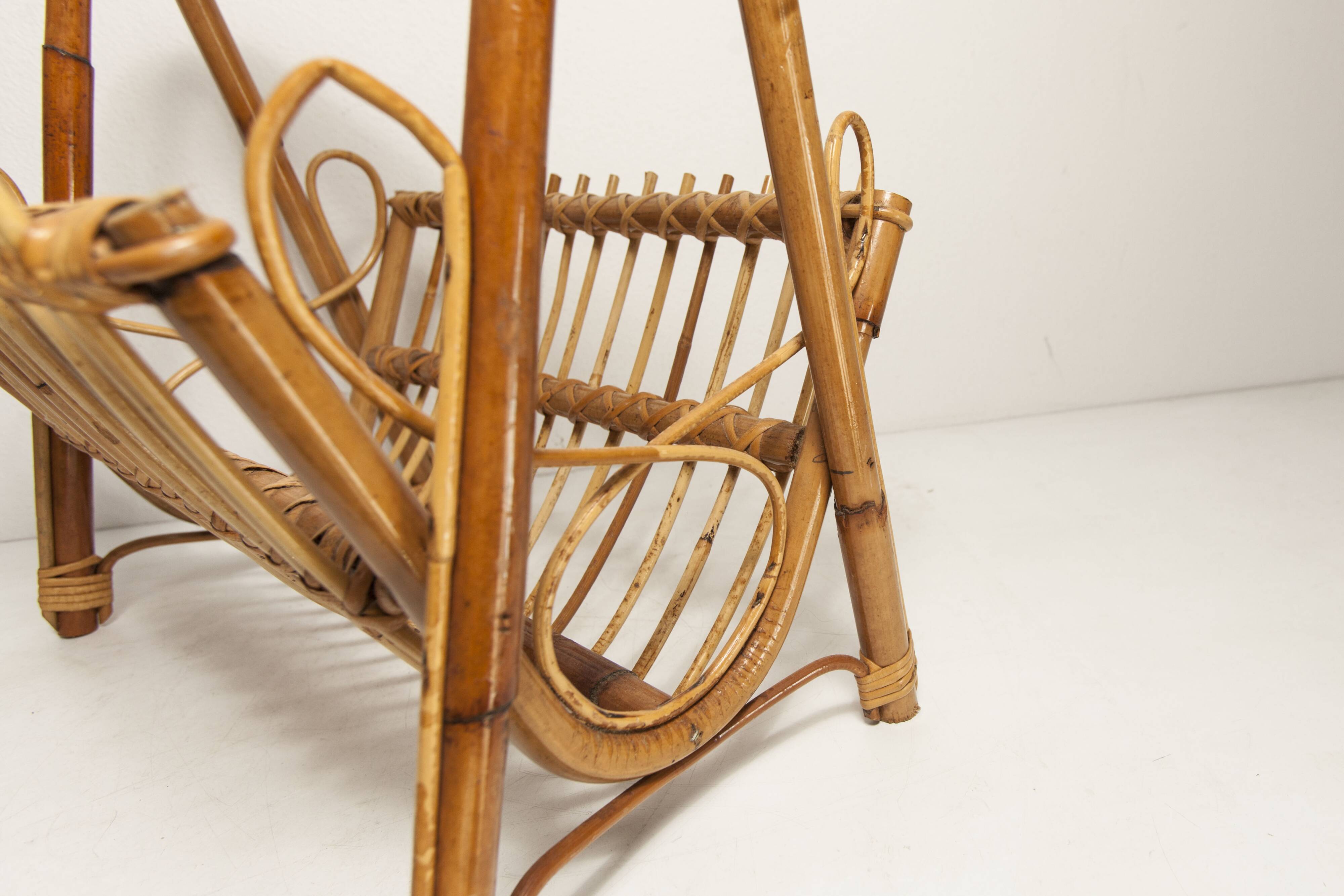 Bamboo magazine rack 1960