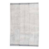 7x10 Light Blue Wool Handmade Woshable Moroccan Rug, 206x304Cm
