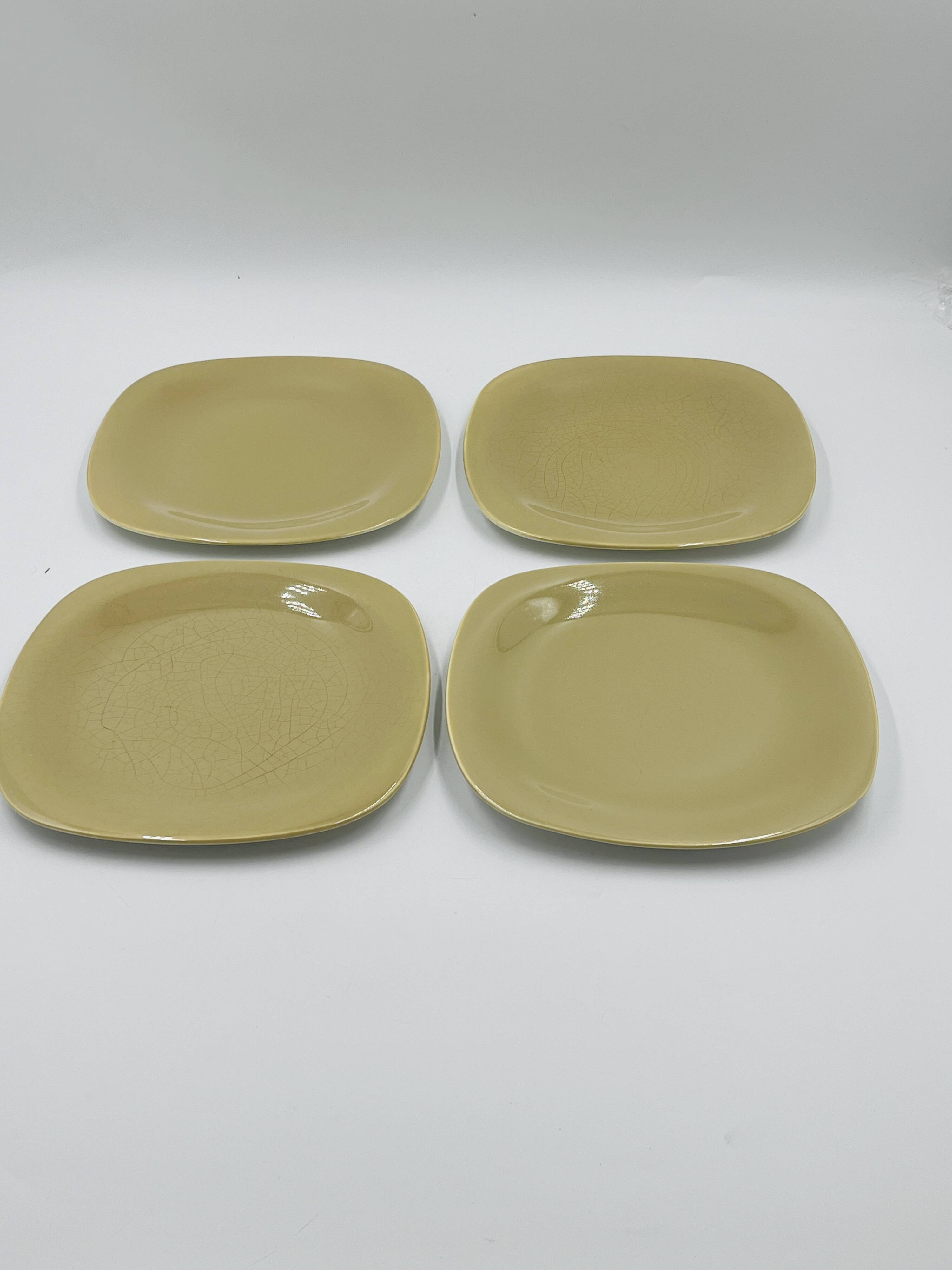 Lot de 4 assiettes Boch La Louvière – Séduction – Années 60