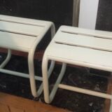 Set of 2 white stools
