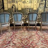 Suite of 4 Louis XV style convertible armchairs