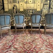 Suite of 4 Louis XV style convertible armchairs
