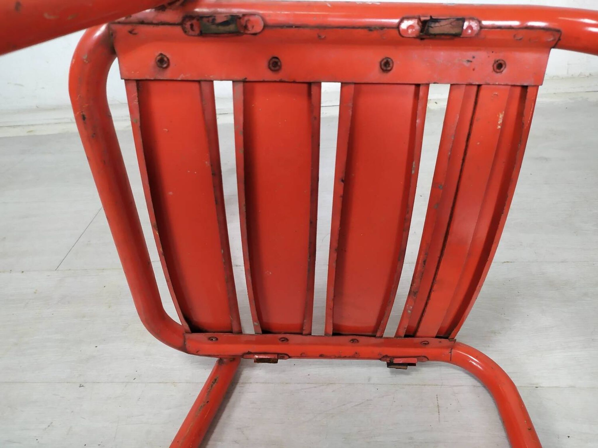 4 tolix metal bistro chairs