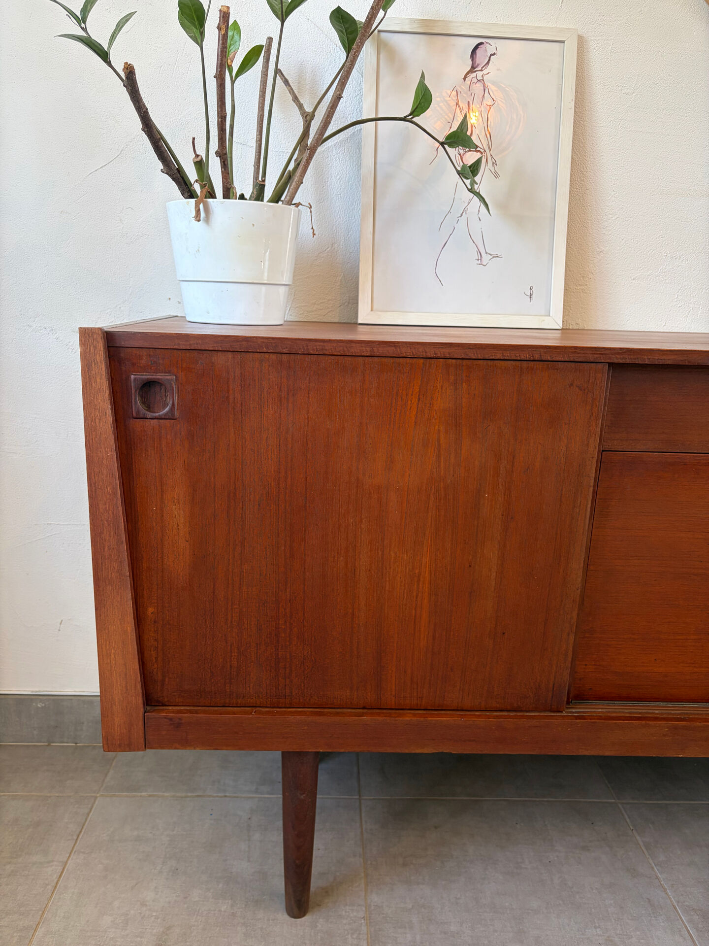 Vintage teak enfilade from the 1960s.