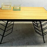 Low table 60s black and wood