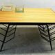 Table basse années 60 noir et bois