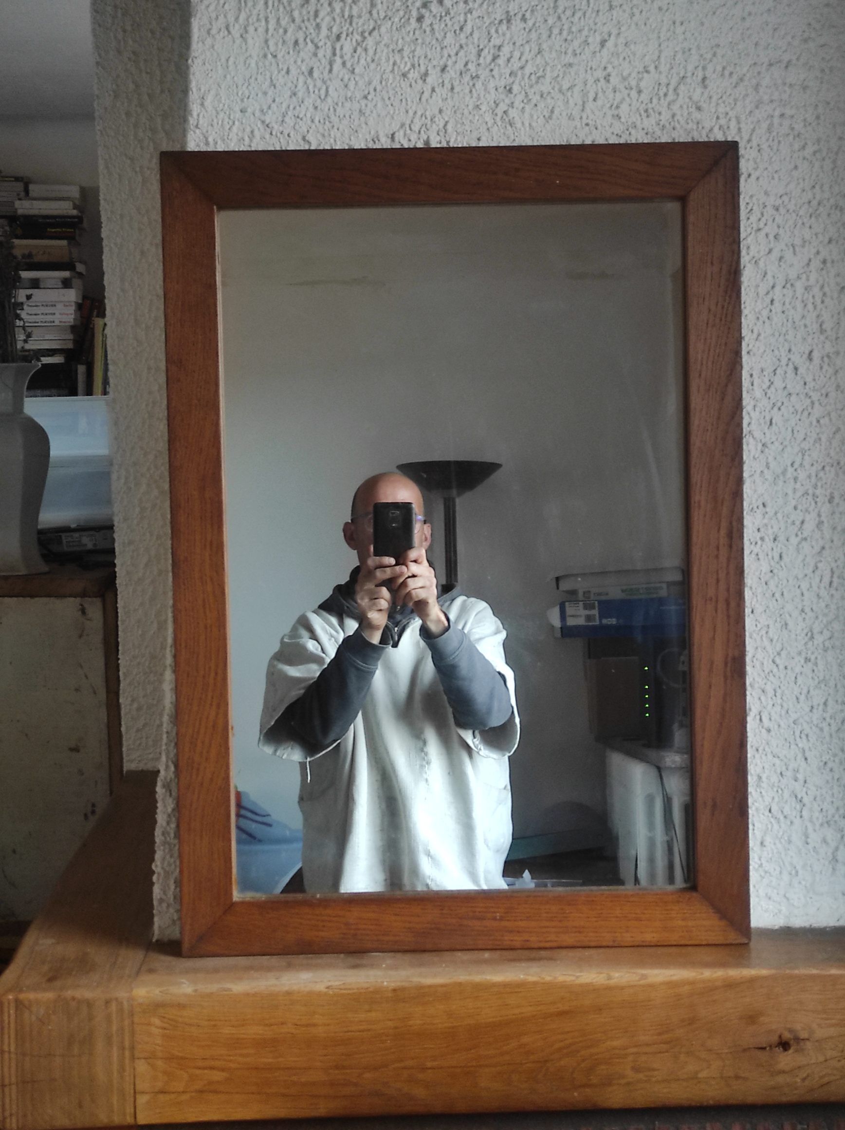 Old mercury mirror 74x43 cm