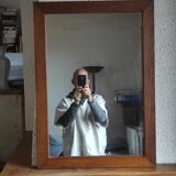 Old mercury mirror 74x43 cm