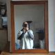 Old mercury mirror 74x43 cm