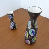 Ceramic Kongo Vases by Bodo Mans for Bay Keramik, 1960s, Set of 2