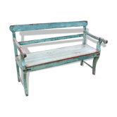 Banc vert en bois indien